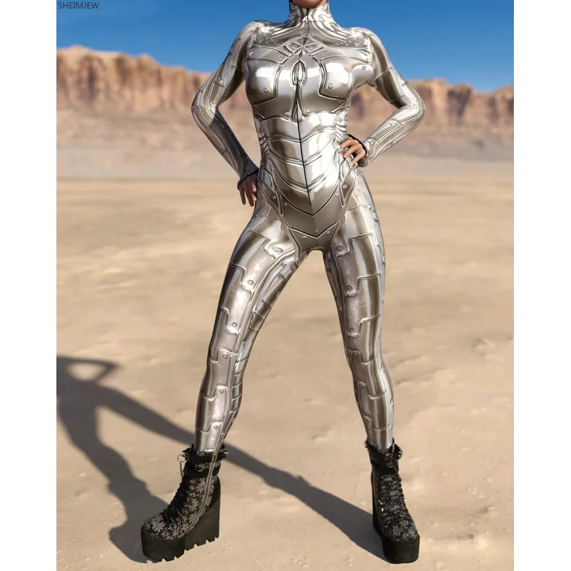 3D Printing Games Free - lHalloween Cosplayl 3D Print Catsuit Wanita