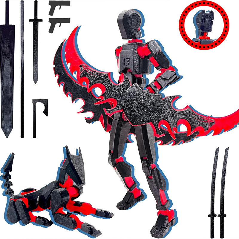 3D Printing Titanium - Perakitan Selesai Set Figur Aksi 3D
