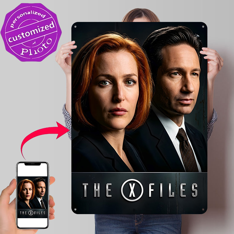 3D Printing File Free - Poster Film X-Files Retro 3D Cetak