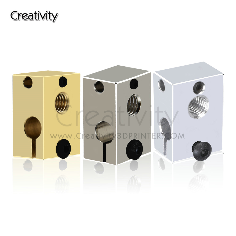 3D Printing Titanium - Blok Pemanas V6 PT100 Berlapis Tembaga
