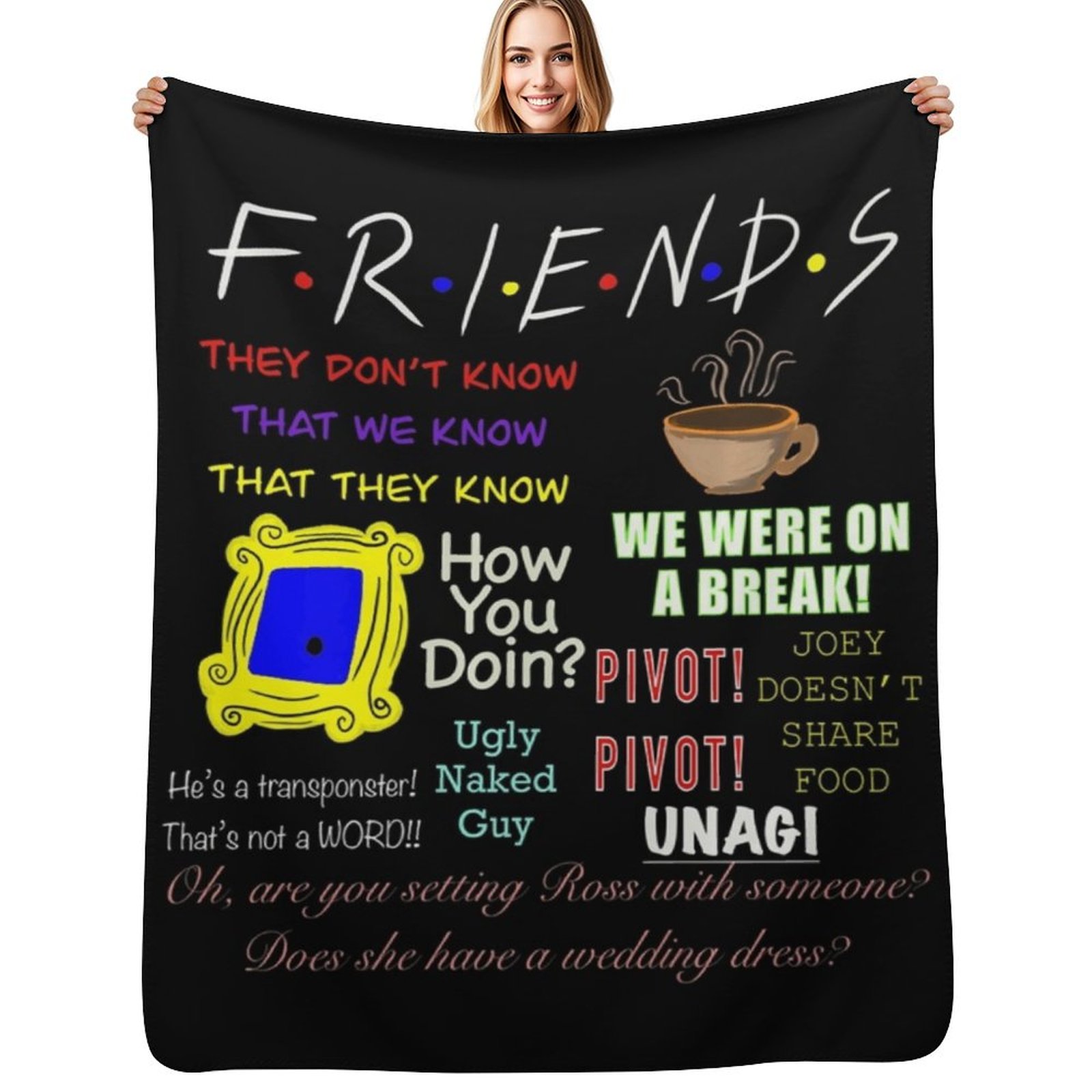 3D Printing Quotes - Selimut Premium Friends Quotes, Tebal, Besar,