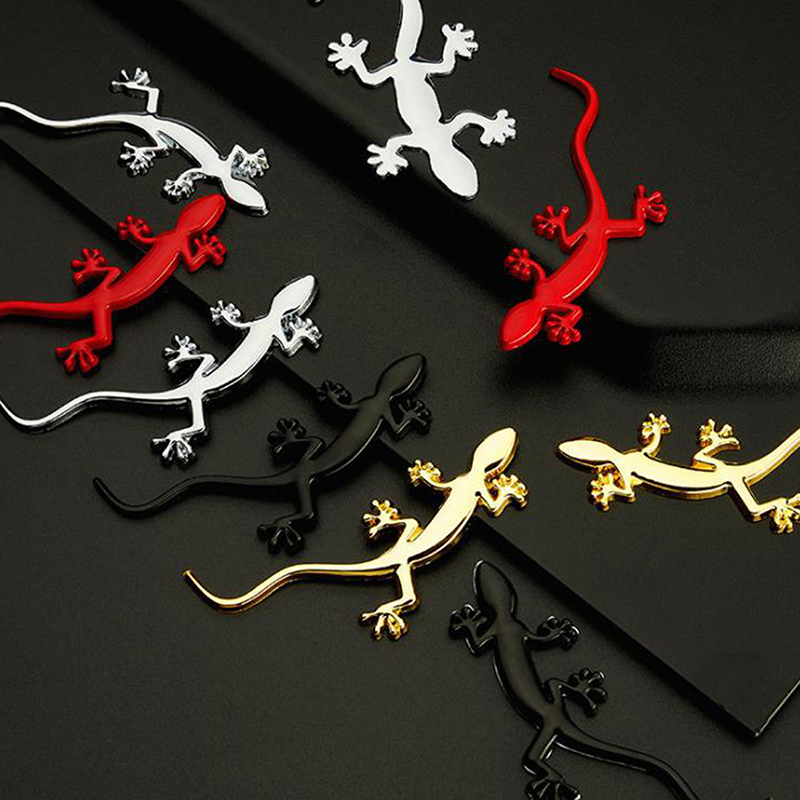 3D Printing Lizard - 1 reflektif mobil truk logam stiker