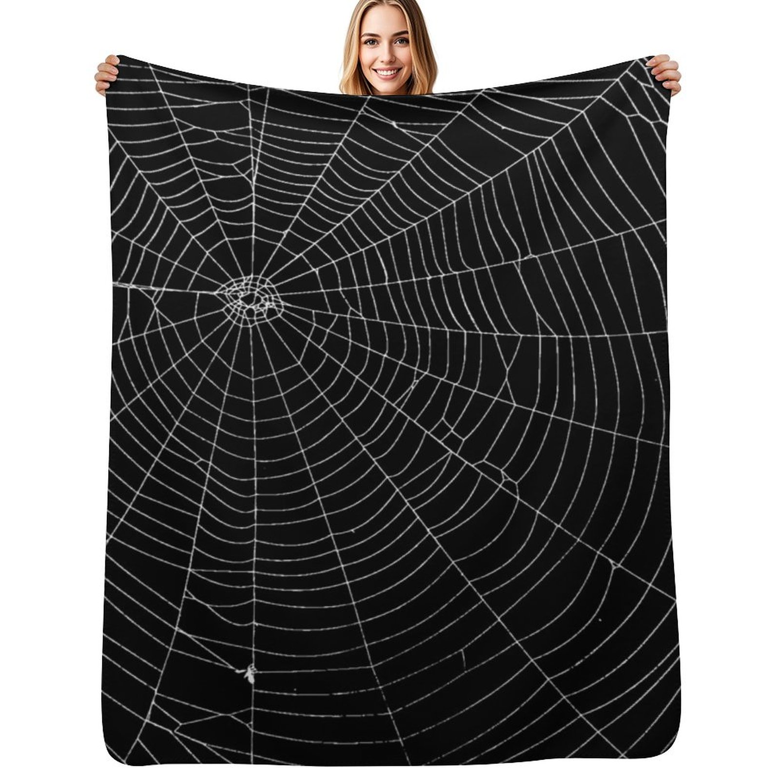 3D Printing Web - Selimut Lempar Motif Jaring Laba-laba, Selimut