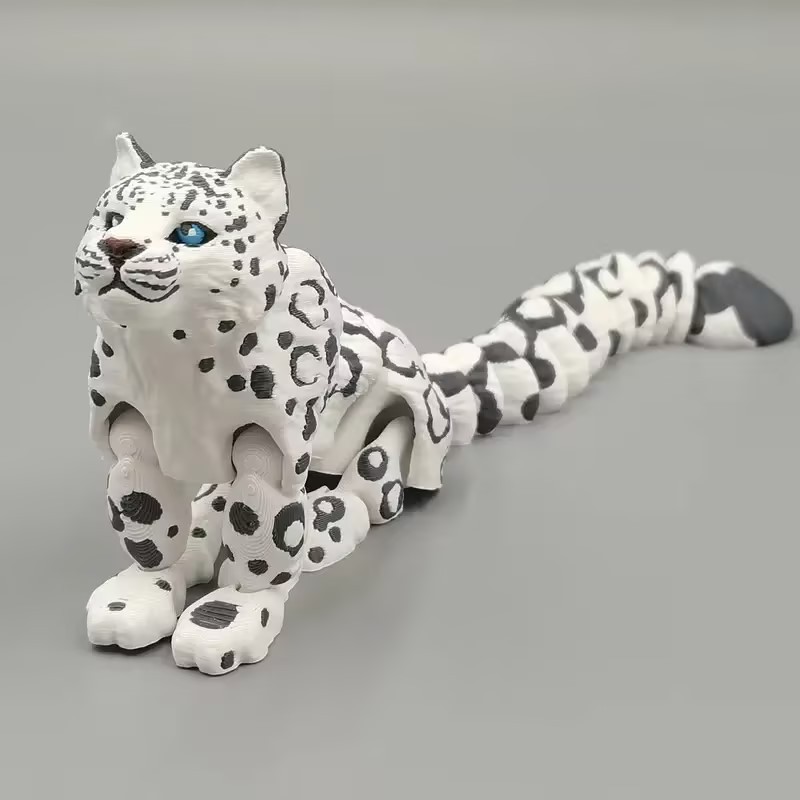 3D Printing Lizard - 3D Dicetak Macan Tutul Salju Model