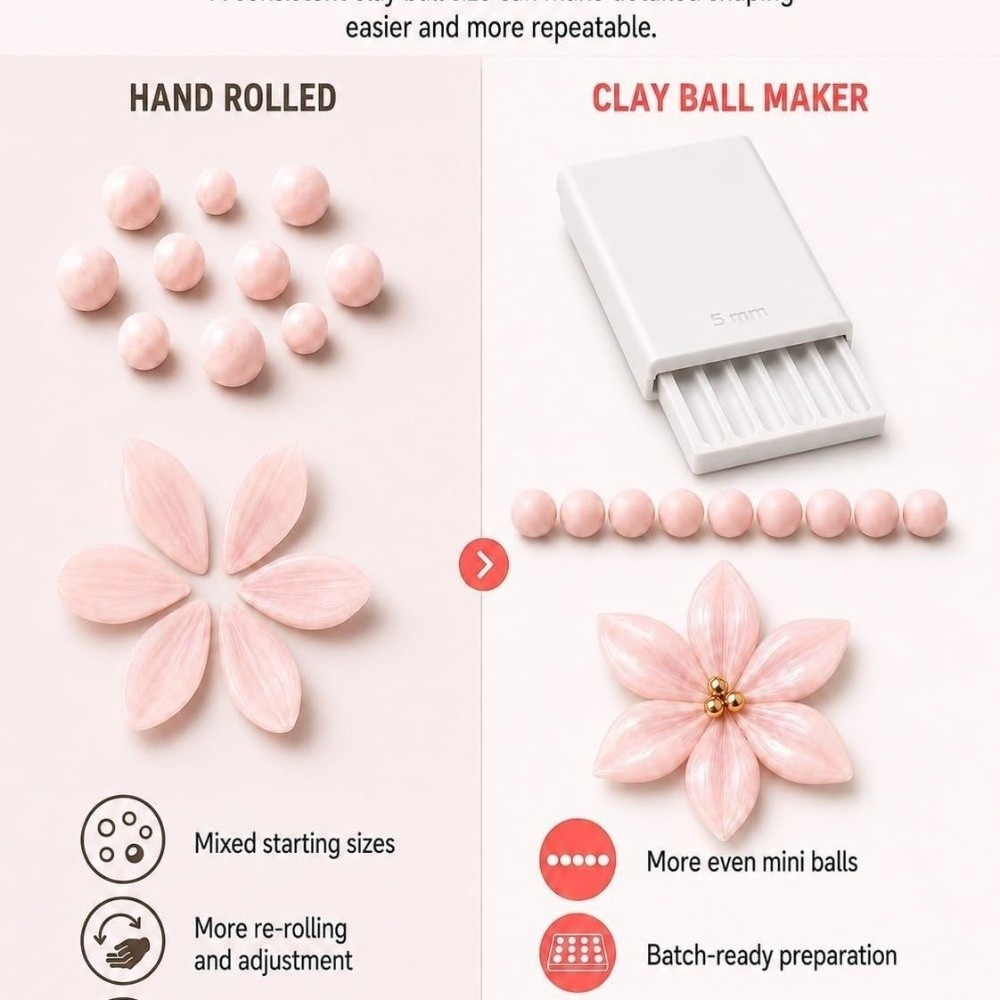4Pcs Alat Pembuat Bola Gel Tan - 3D Printing Clay ulasan dan harga