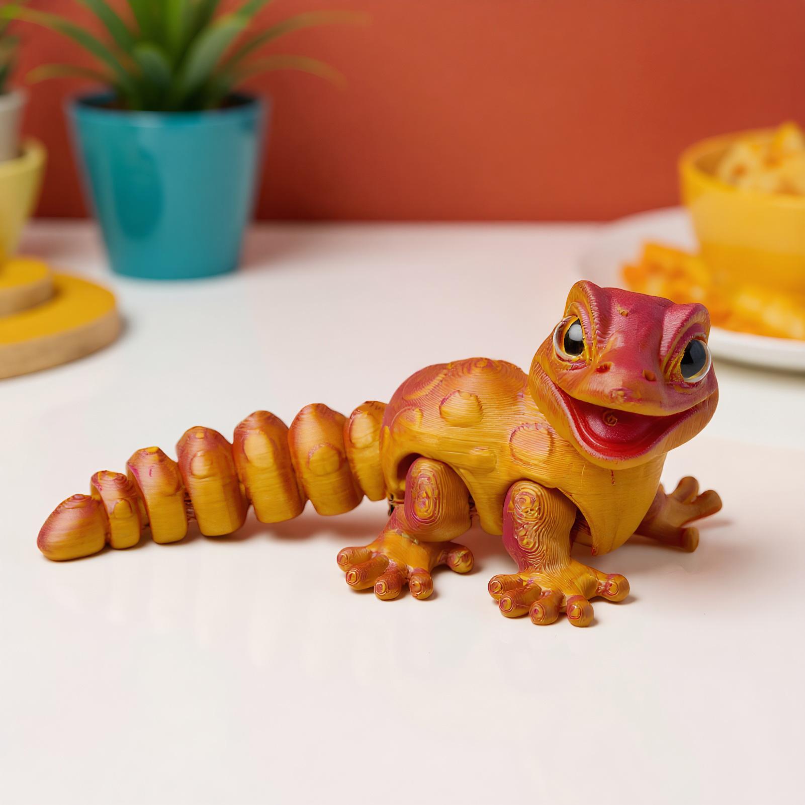 Patung Kadal Gecko Cetak 3D Ma - 3D Printing Lizard ulasan dan harga