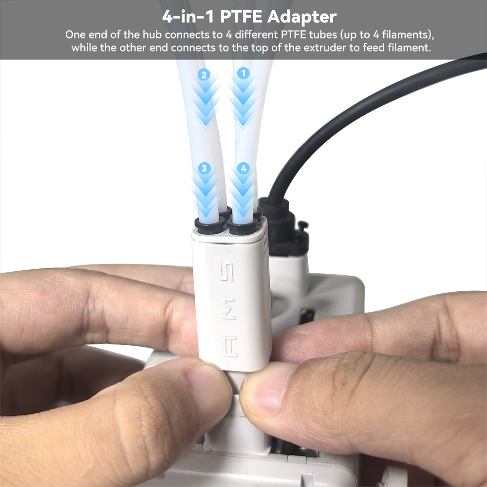 Adaptor PTFE 4-in-1 yang ditin - 3D Printing Website ulasan dan harga