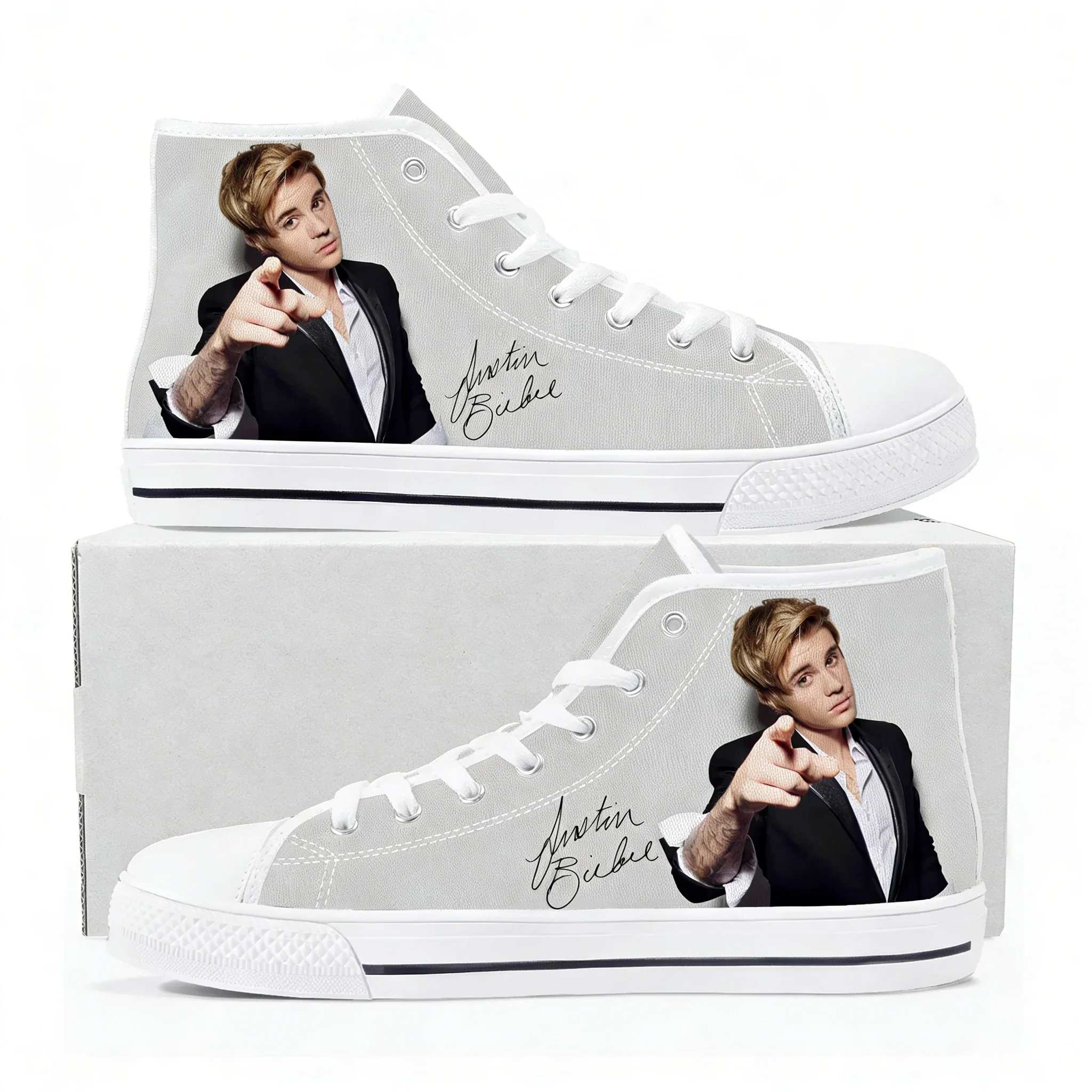 Justin Bieber Sepatu Kets High - 3D Printing Quality ulasan dan harga