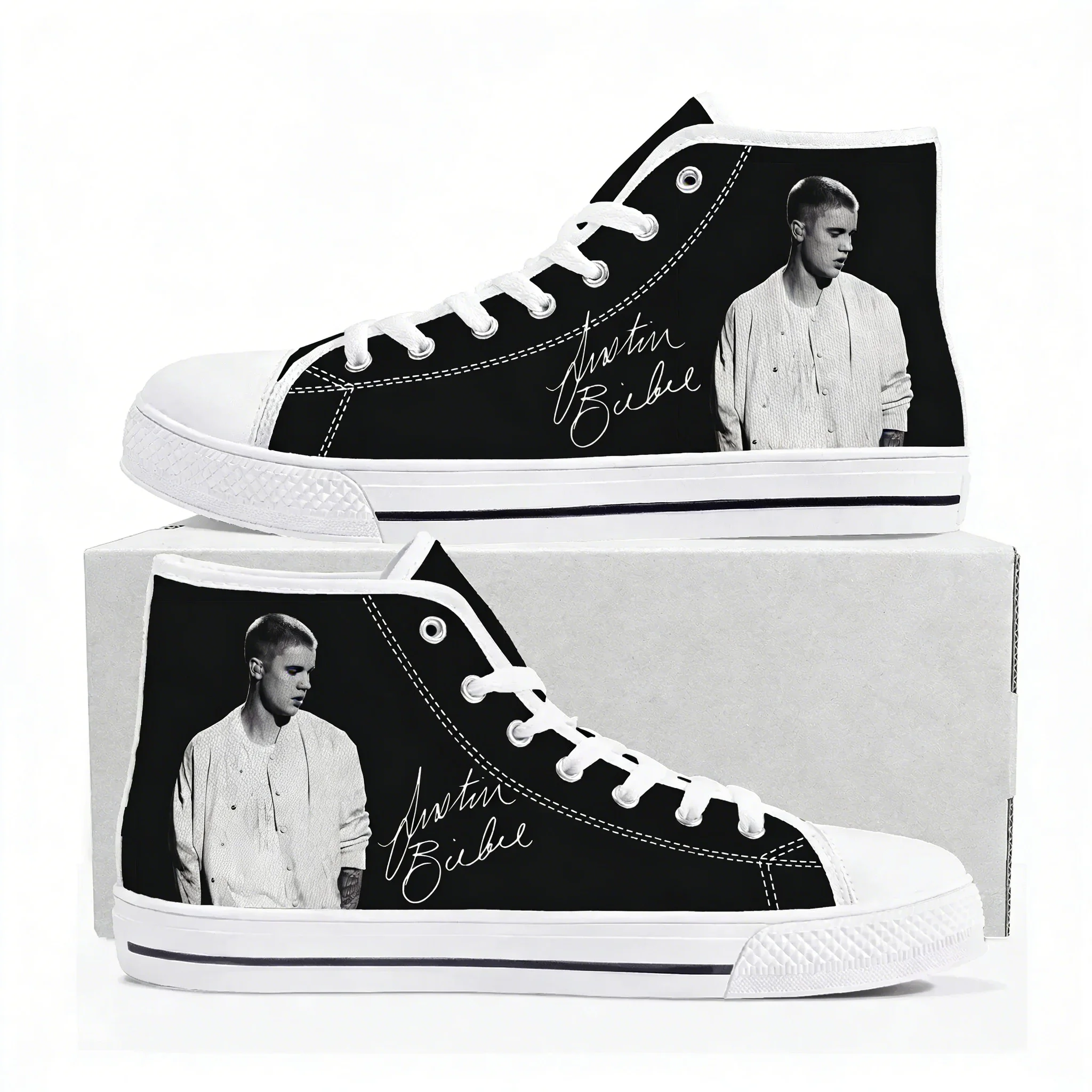 Justin Bieber Sepatu Kets High - 3D Printing Quality ulasan dan harga