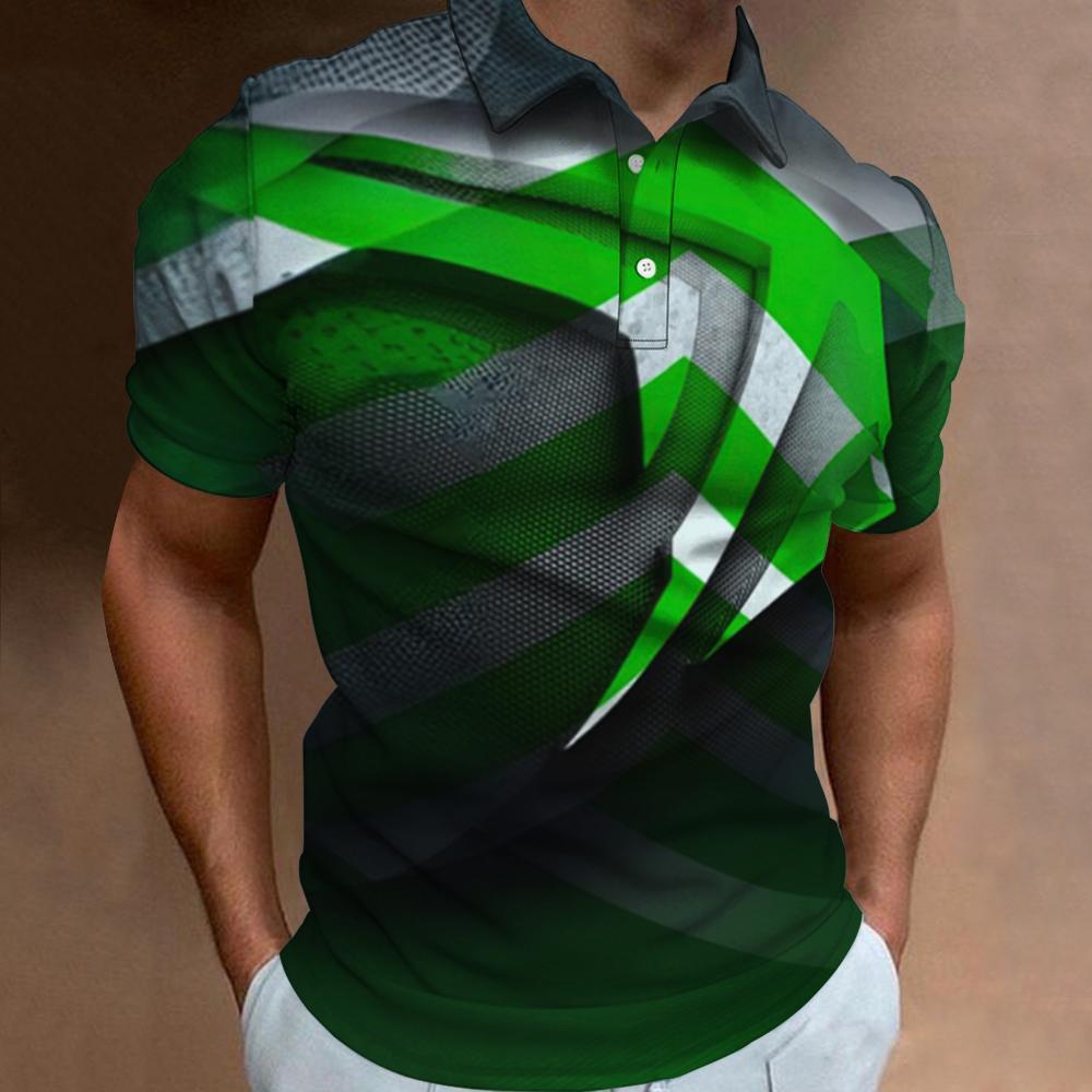 Kaos Polo pria, atasan kasual  - 3D Printing Technology ulasan dan harga