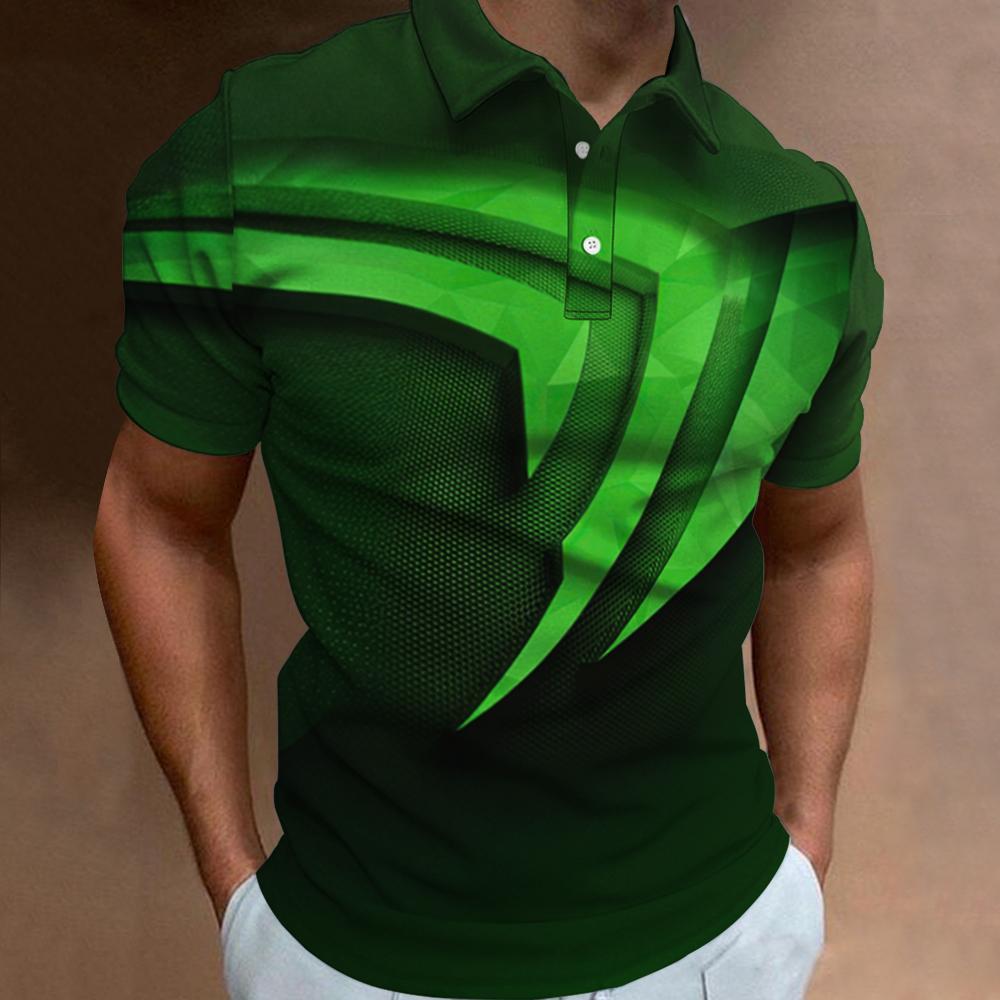 Kaos Polo pria, atasan kasual  - 3D Printing Technology ulasan dan harga