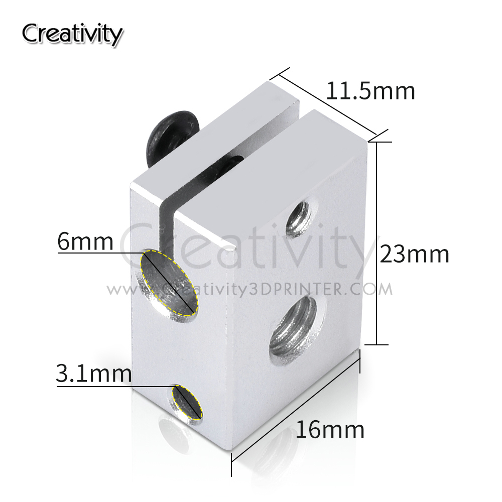 Blok Pemanas V6 PT100 Berlapis - 3D Printing Titanium ulasan dan harga