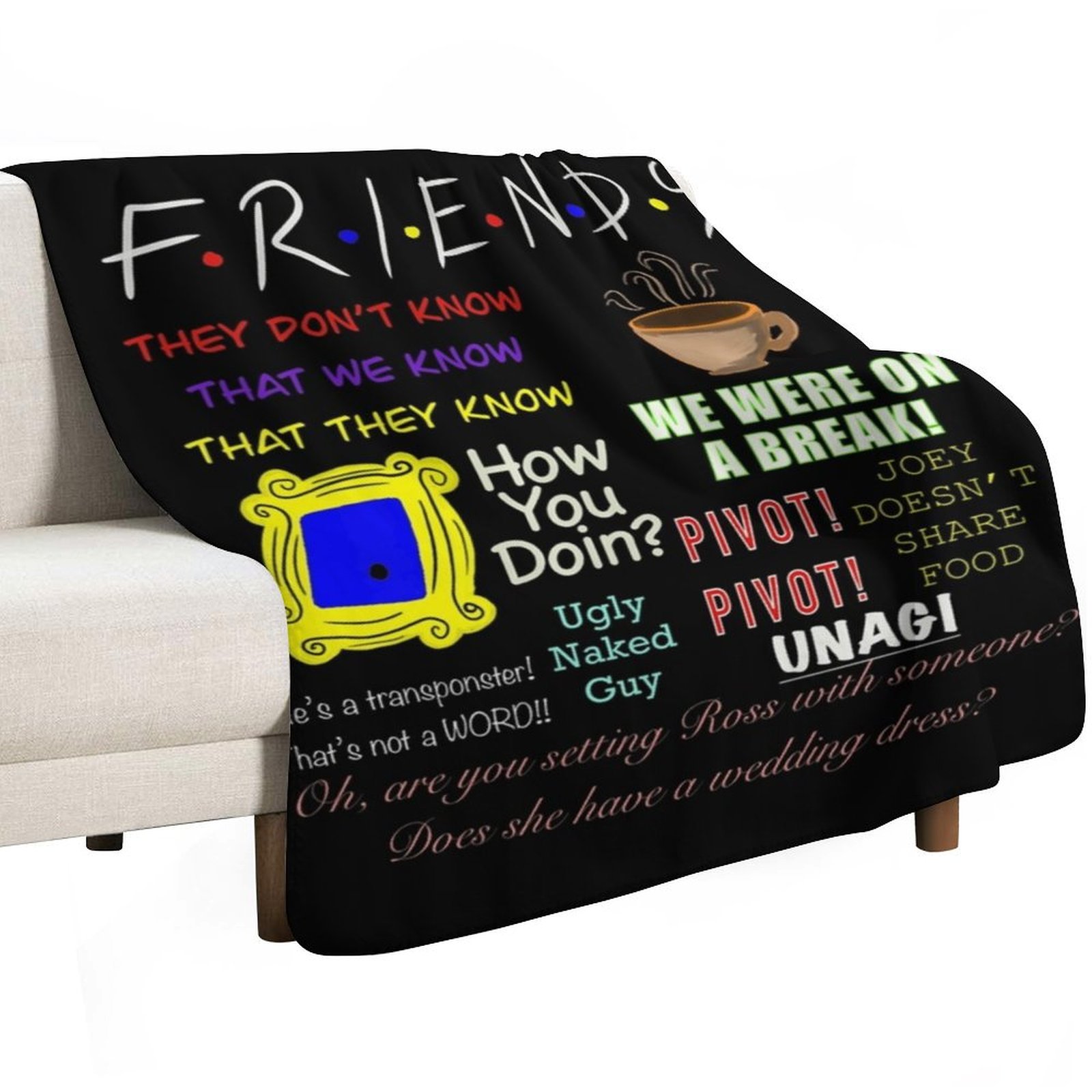 Selimut Premium Friends Quotes - 3D Printing Quotes ulasan dan harga