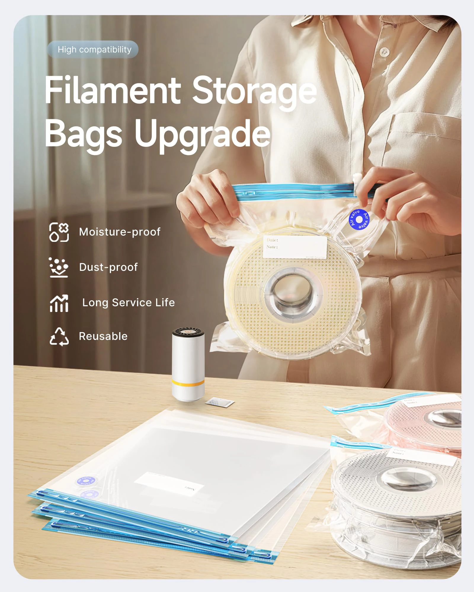 Tas Vakum Filamen Printer 3D d - 3D Printing Website ulasan dan harga