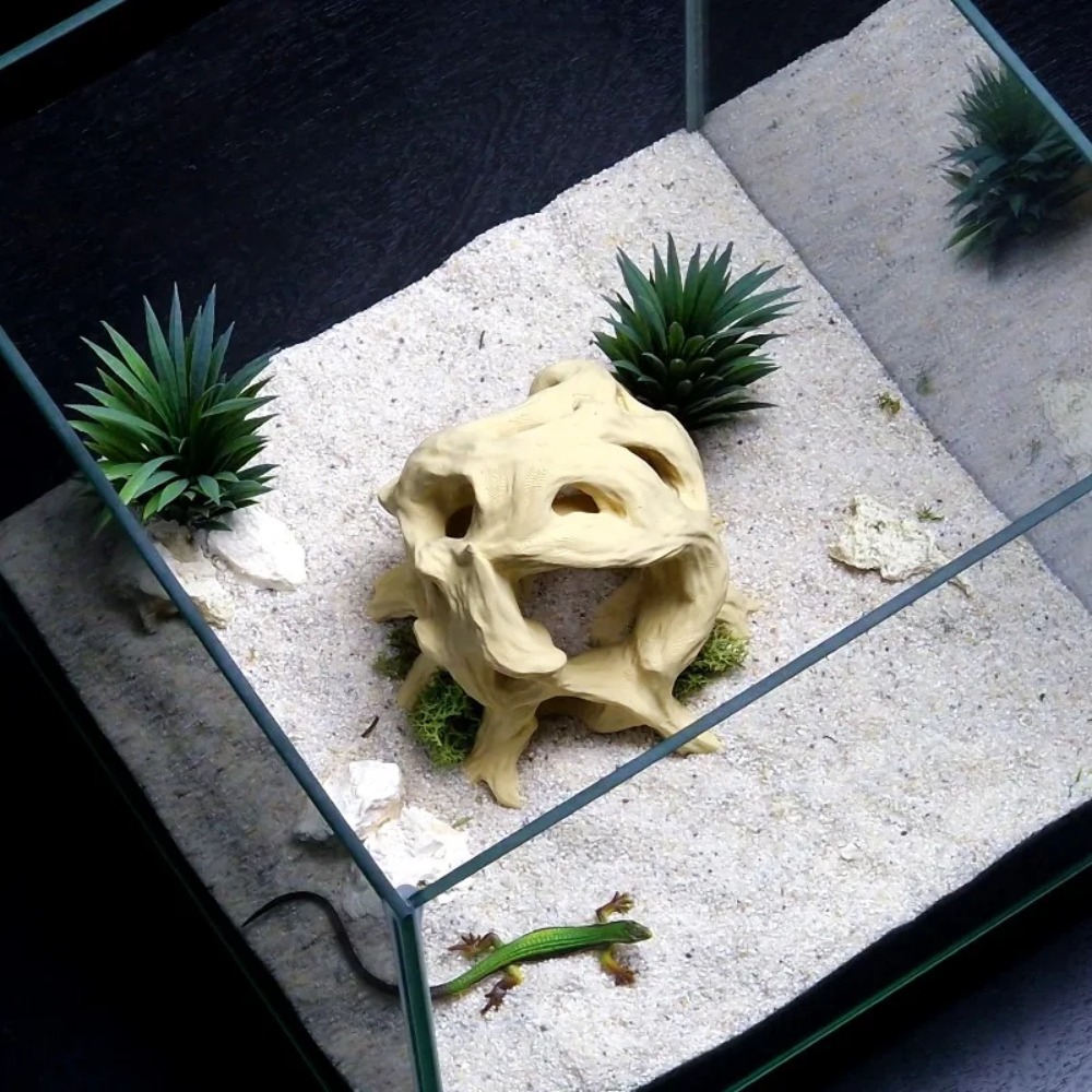 Hiasan Dekorasi Akuarium Gua P - 3D Printing Lizard ulasan dan harga