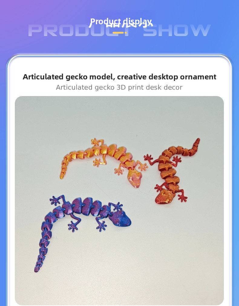 Warna Acak 10pcs Kadal Mini 3D - 3D Printing Lizard ulasan dan harga