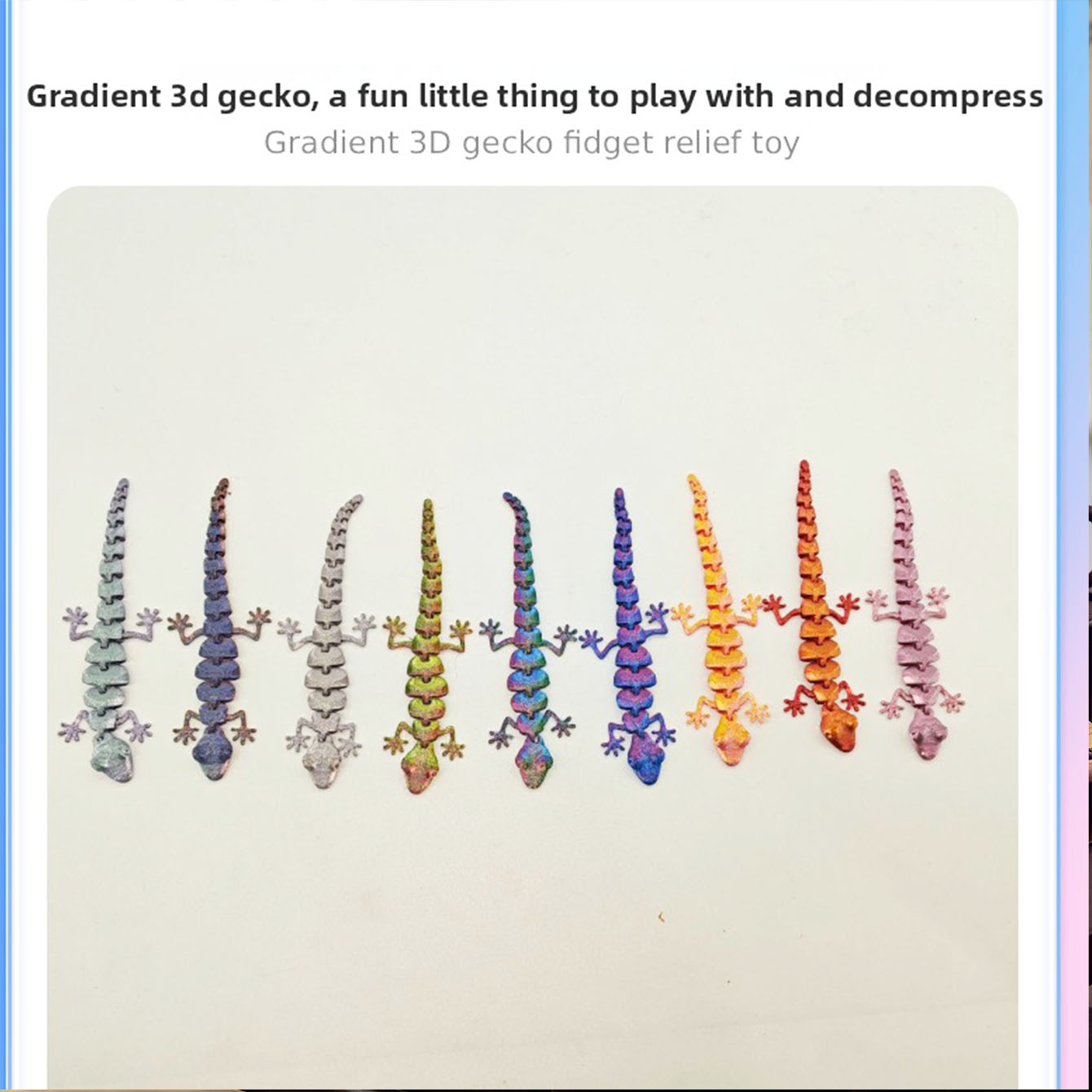 Warna Acak 10pcs Kadal Mini 3D - 3D Printing Lizard ulasan dan harga
